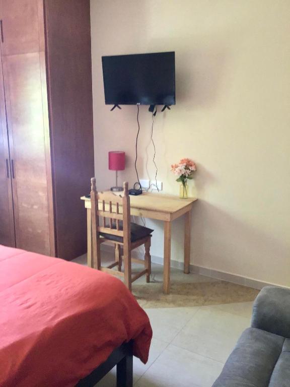 TV a/nebo společenská místnost v ubytování Bed and Breakfast Pecarí