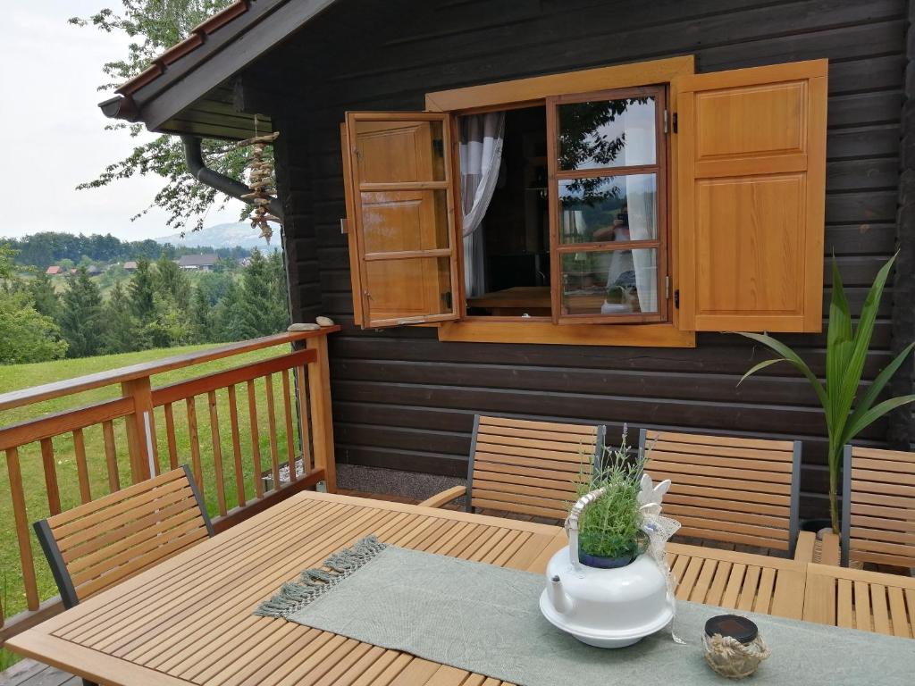 Balkón nebo terasa v ubytování Ferienhaus Andrea