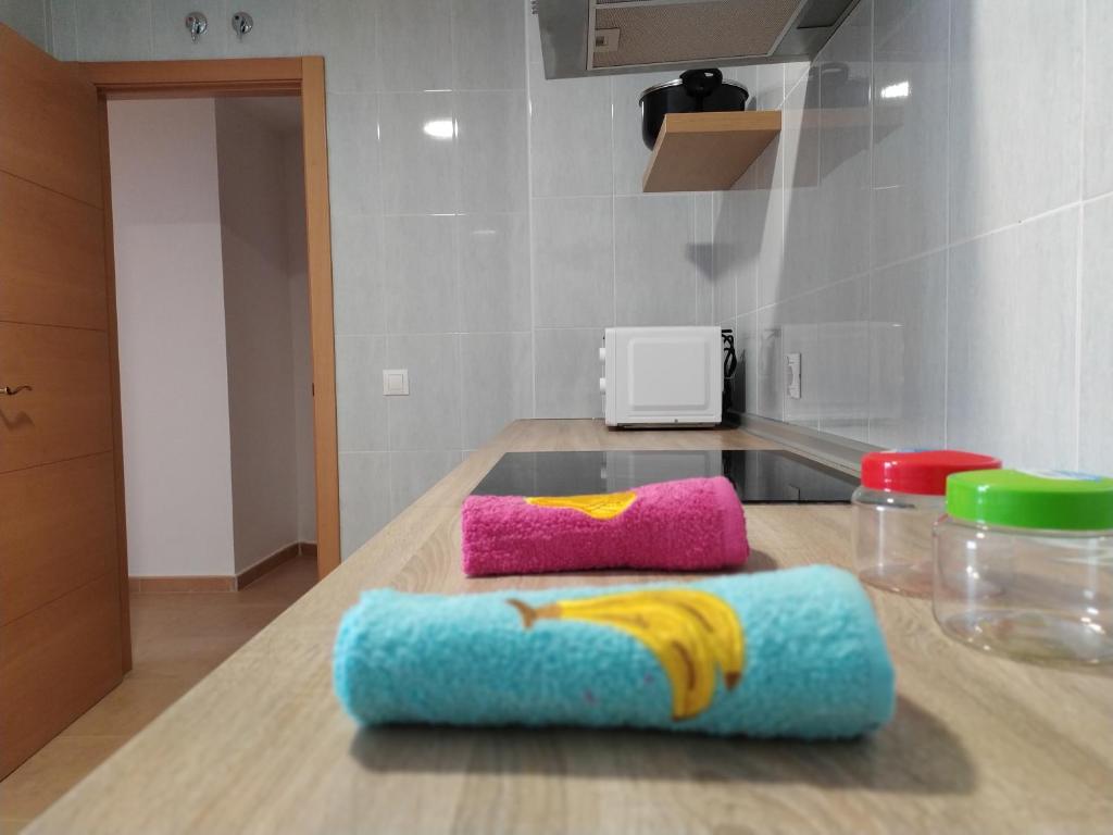 Kuchyň nebo kuchyňský kout v ubytování Apartamentos "EL BARCO"