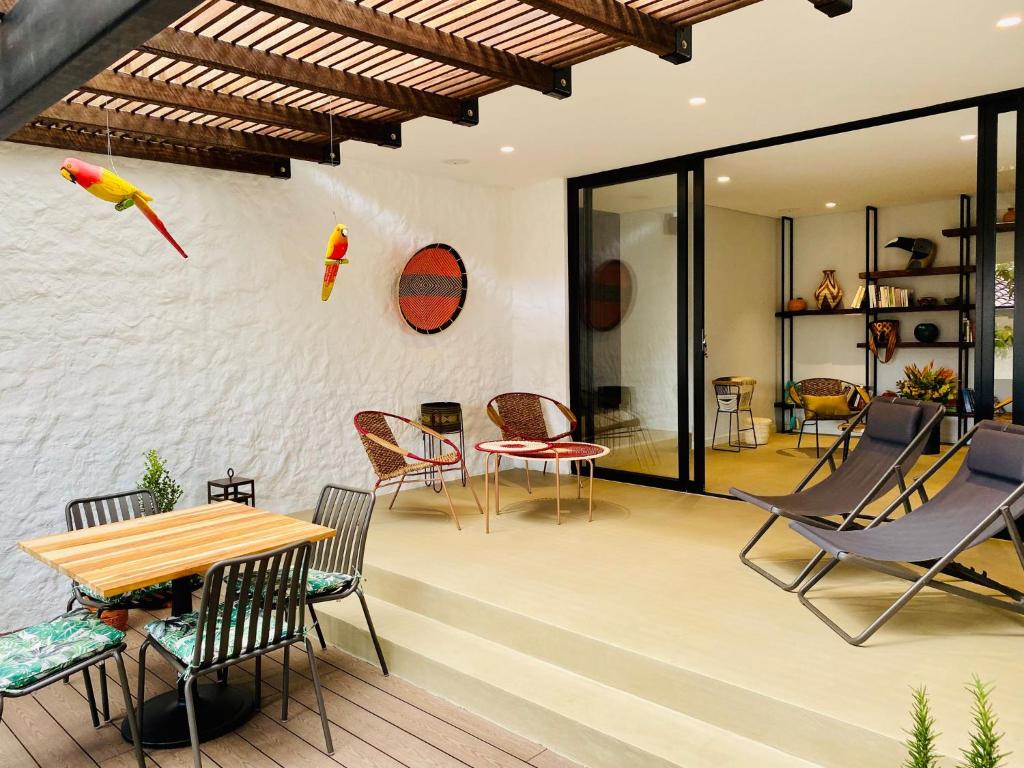 Posezení v ubytování Patio del Mundo