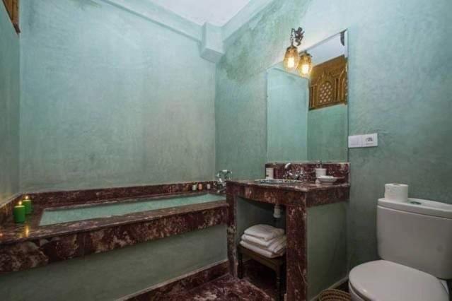 Koupelna v ubytování Riad Vega