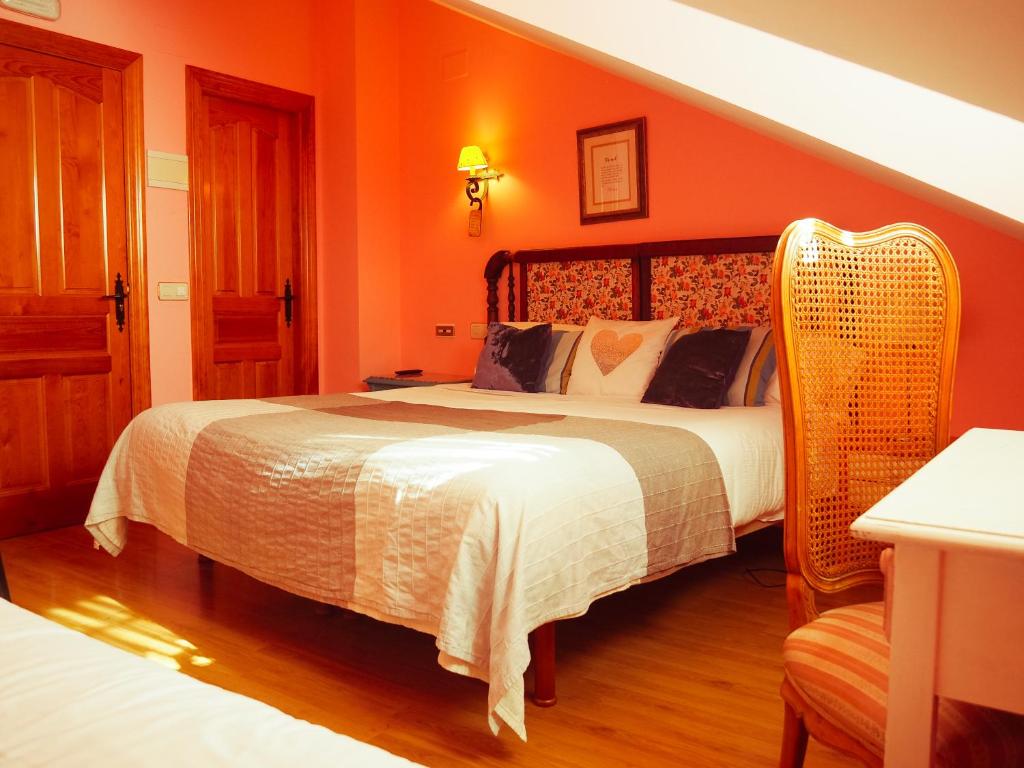 Ліжко або ліжка в номері Hotel Rural la Concordia