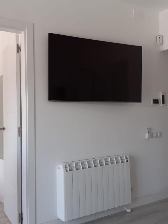 Televízia a/alebo spoločenská miestnosť v ubytovaní White Apartment