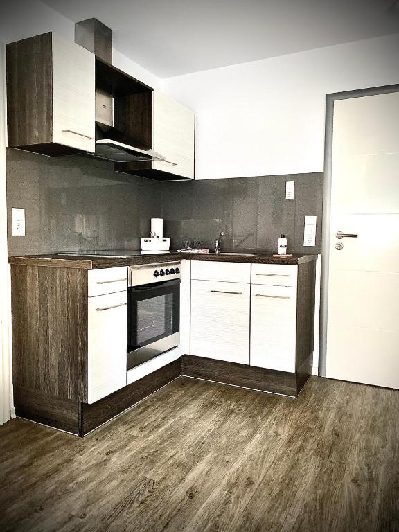 Kuchyň nebo kuchyňský kout v ubytování Dilger Apartments
