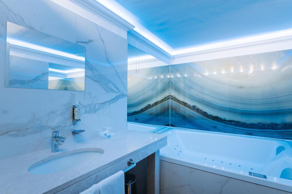 Koupelna v ubytování Hotel Motel Prestige