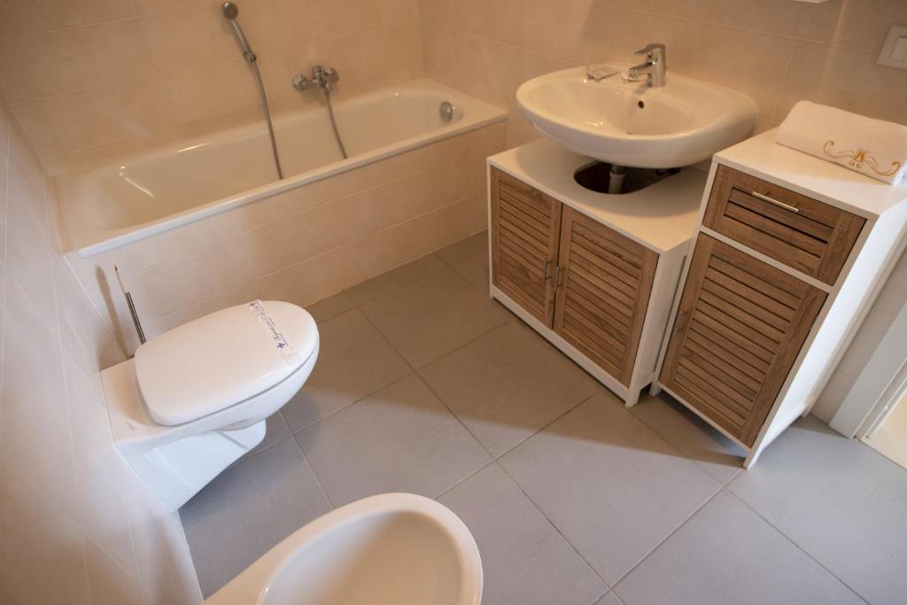 Koupelna v ubytování Griante suites