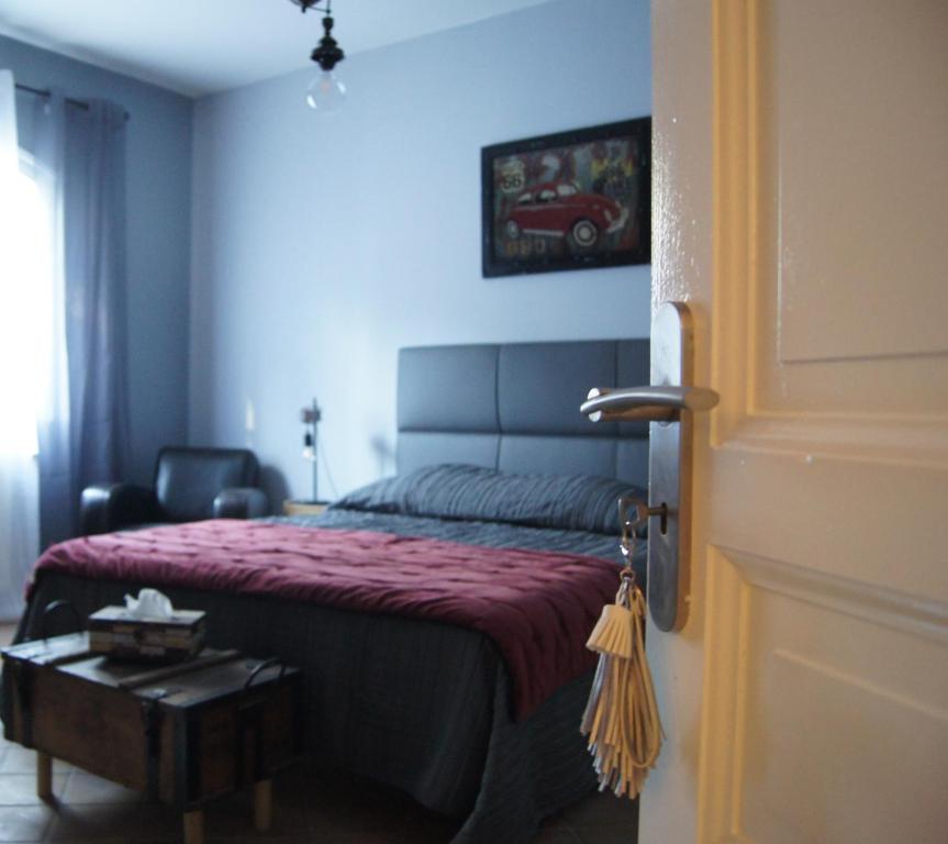 Postel nebo postele na pokoji v ubytování L’Antre d’Eux