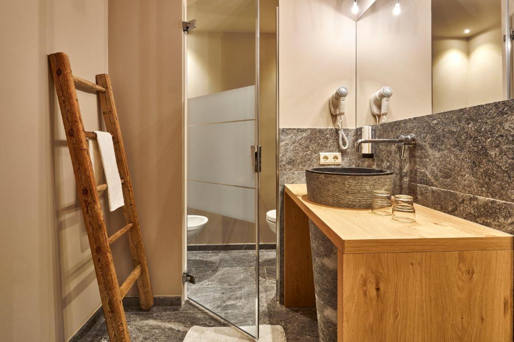Koupelna v ubytování Hotel Marmolada