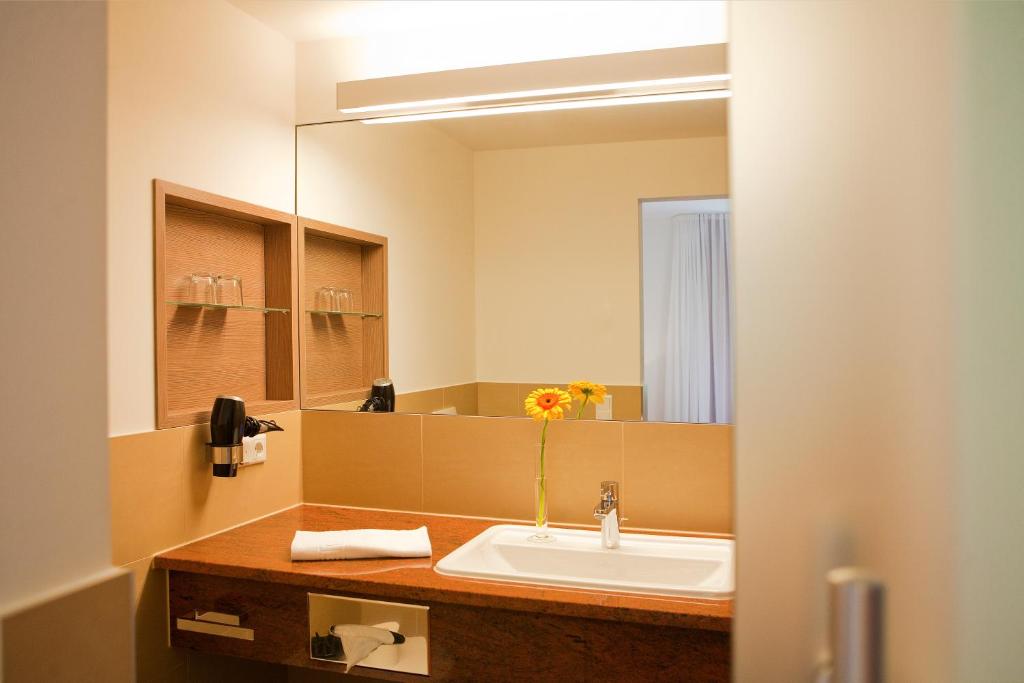 Koupelna v ubytování Hotelanlage Starick