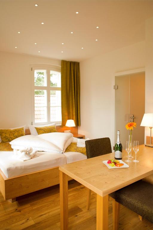 Postel nebo postele na pokoji v ubytování Hotelanlage Starick