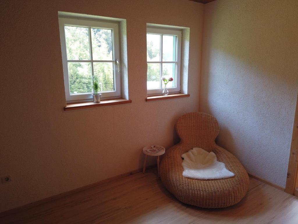 Posezení v ubytování Ferienhaus Oma Hase