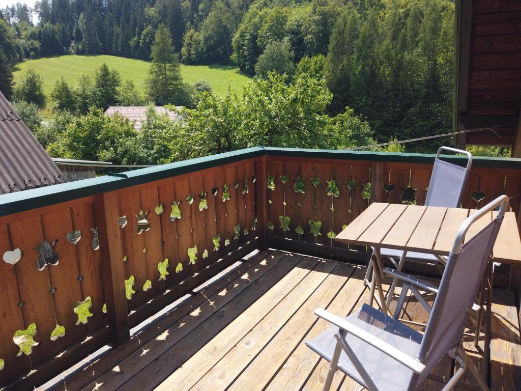 Balkón nebo terasa v ubytování Ferienhaus Oma Hase