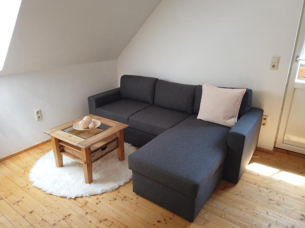 Posezení v ubytování Ferienhaus Oma Hase
