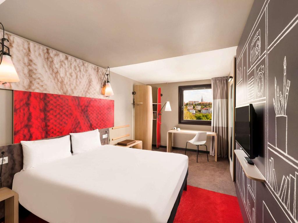 Posteľ alebo postele v izbe v ubytovaní ibis Budapest Castle Hill