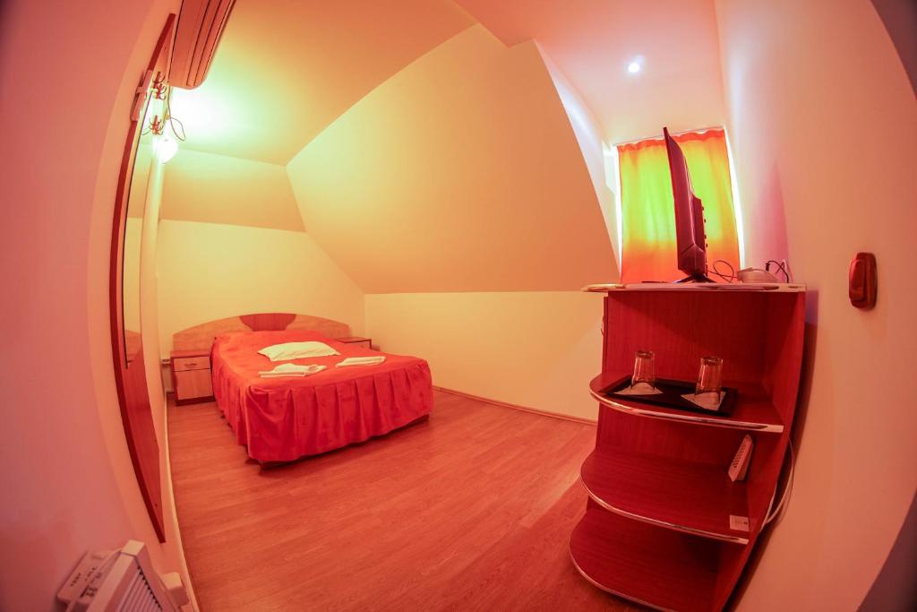 Letto o letti in una camera di Lake View