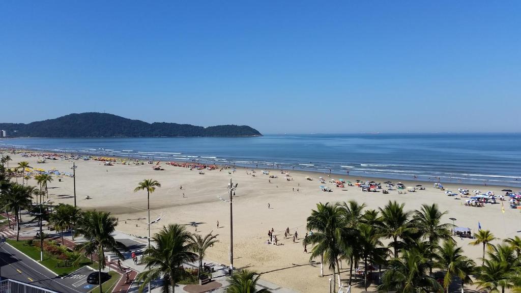  Apto espaçoso com vista para o mar na Praia Grande