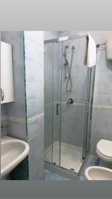 Koupelna v ubytování Hotel Due Pini Conte