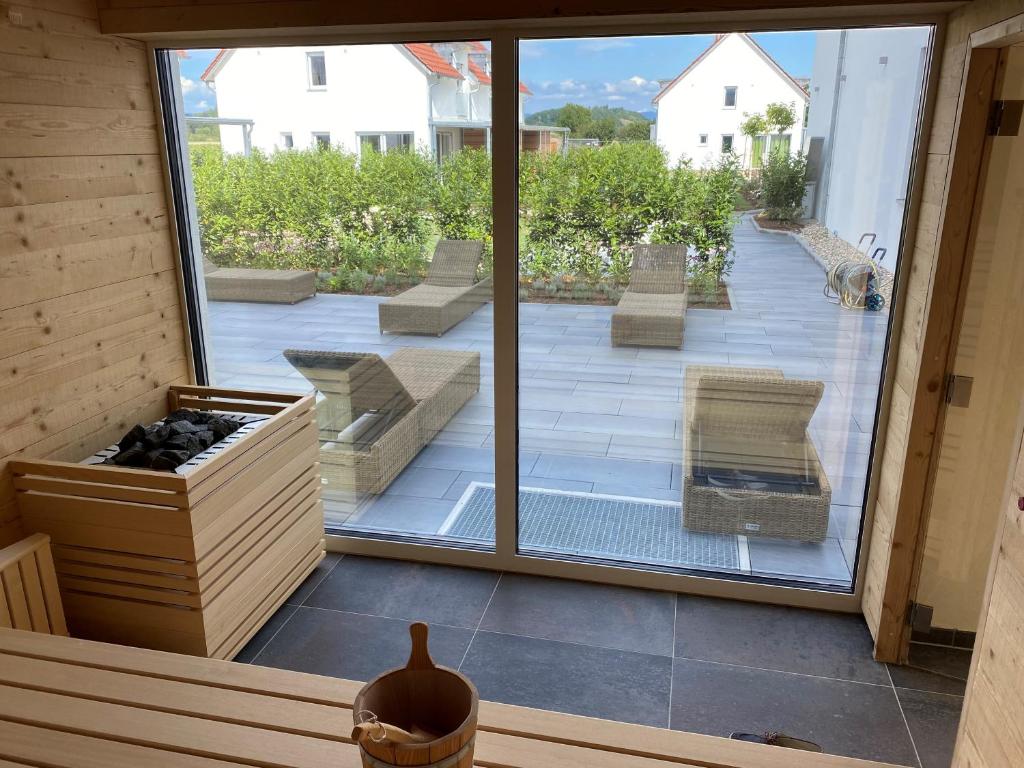 Balkón nebo terasa v ubytování Bachhof Resort Apartments