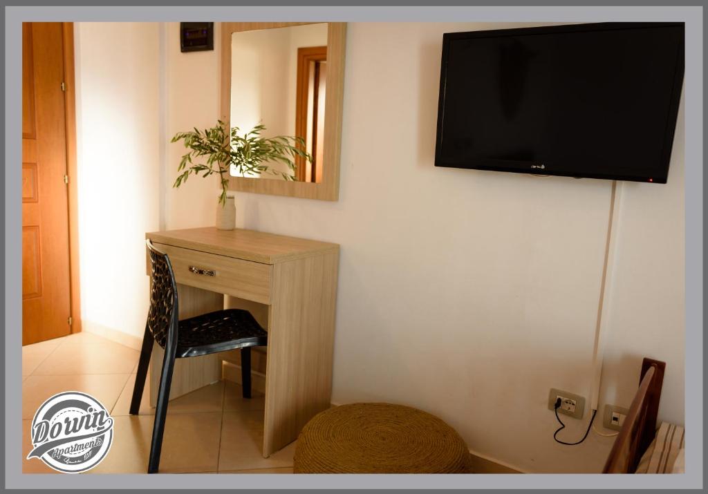 TV a/nebo společenská místnost v ubytování Dorvin Apartments