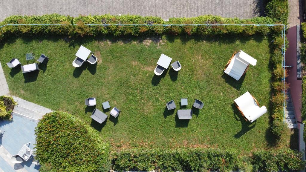 Een tuin van Park Hotel Abbadia