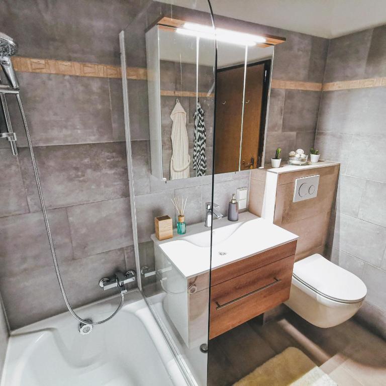 Koupelna v ubytování Jonas Deluxe Apartment Panoramablick