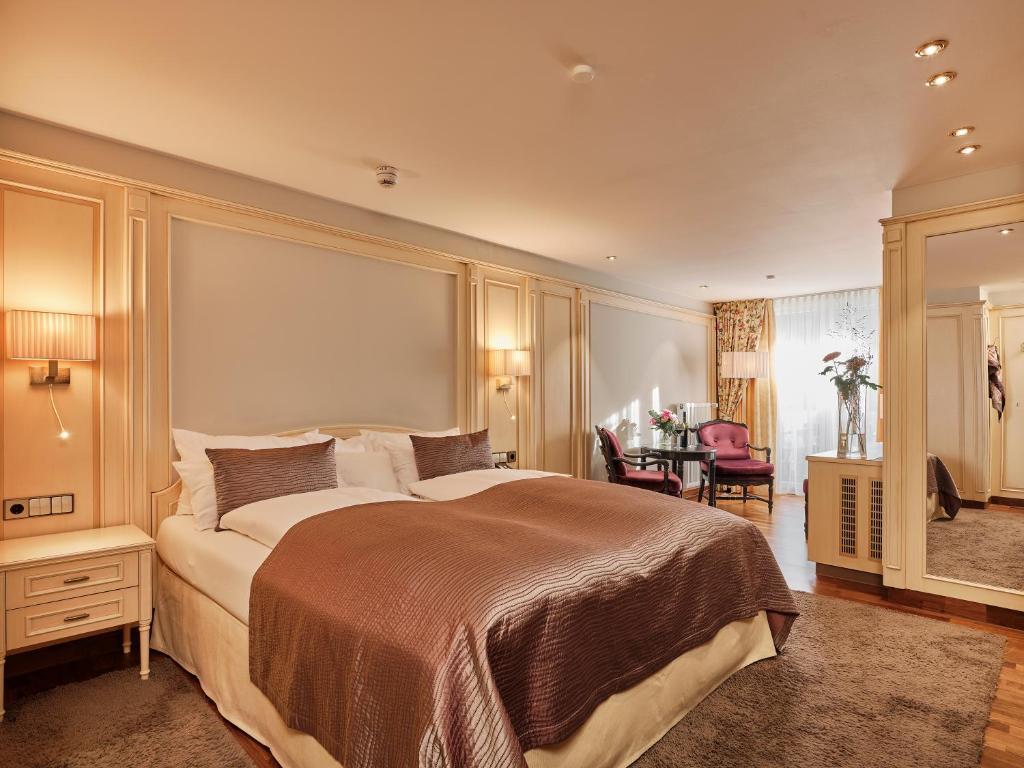 מיטה או מיטות בחדר ב-Hotel Reppert