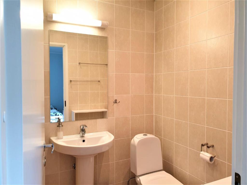 Koupelna v ubytování Nuustaku Villa