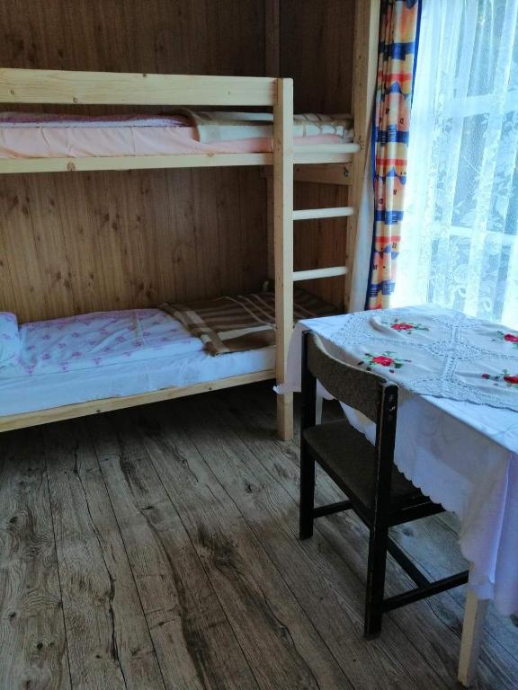Postel nebo postele na pokoji v ubytování Pod Gwiazdami Lejkowo