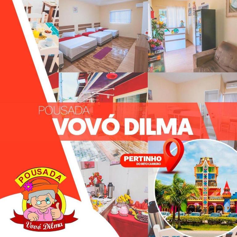 a collage of photos of a room in a house at Pousada Vovó Dilma in Penha