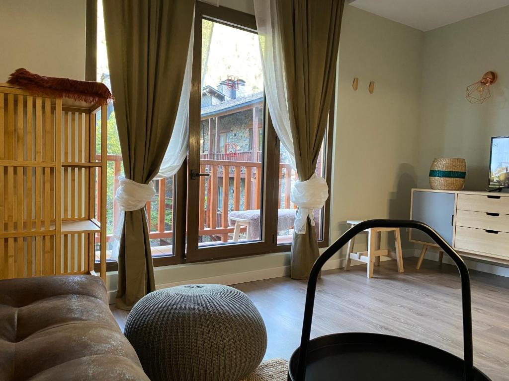 Un balcon sau o terasă la Estudio reformado Vall d'Incles Grandvalira, 4 pers, max 2 adultos y 2 niños menores 12 años