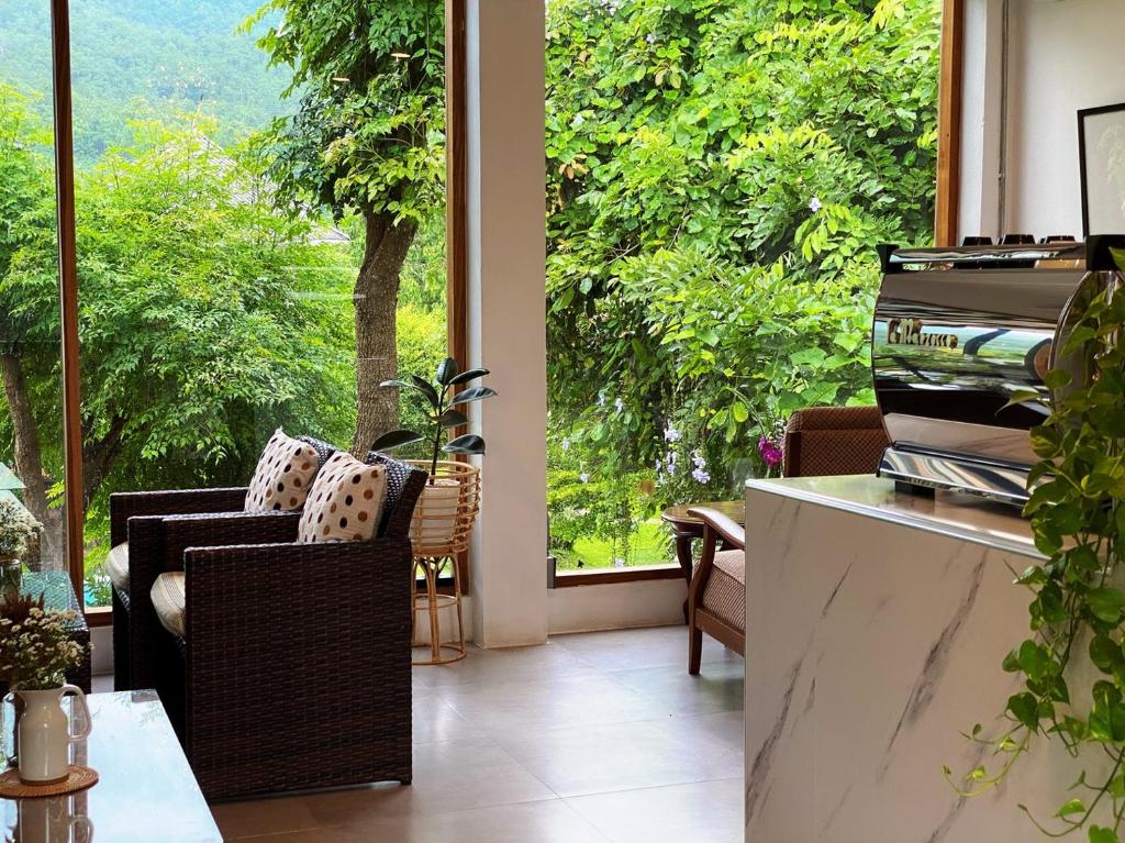 Zahrada ubytování Pai Vieng Fah Resort