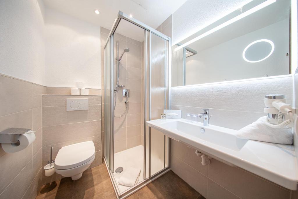 Koupelna v ubytování Hotel Appart Peter