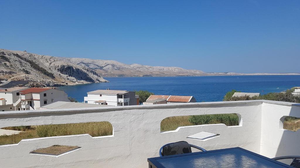a view of a body of water from a building at The Peaceful Vacation in Metajna