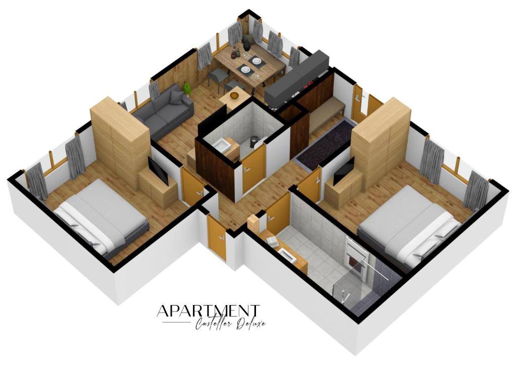 Plán poschodí v ubytovaní Casteller Apartment Deluxe