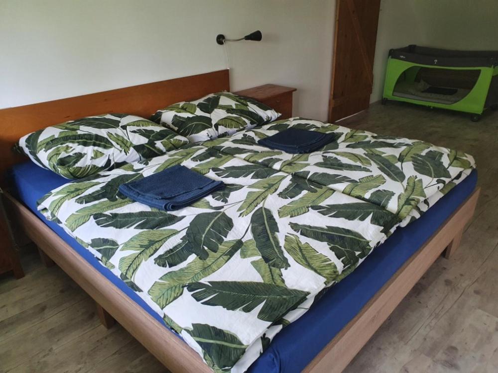 Postel nebo postele na pokoji v ubytování Apartmány Svatá