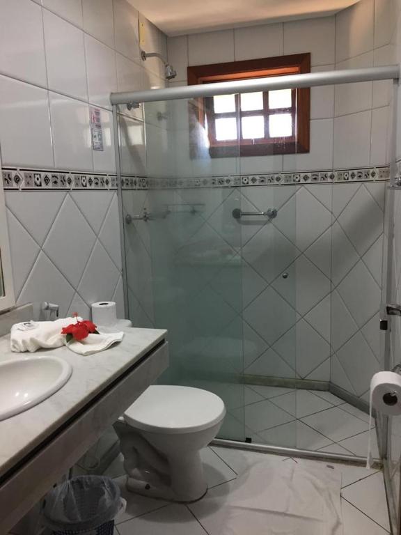 Koupelna v ubytování Eden Praia Hotel