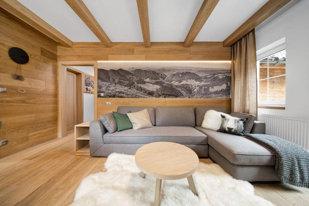 Posezení v ubytování VRÁTNA Apartmány Stoh A1 a C1