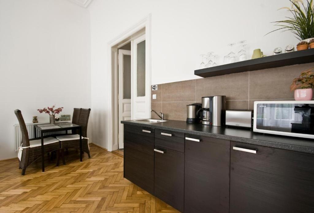 A kitchen or kitchenette at Balcony Apartment