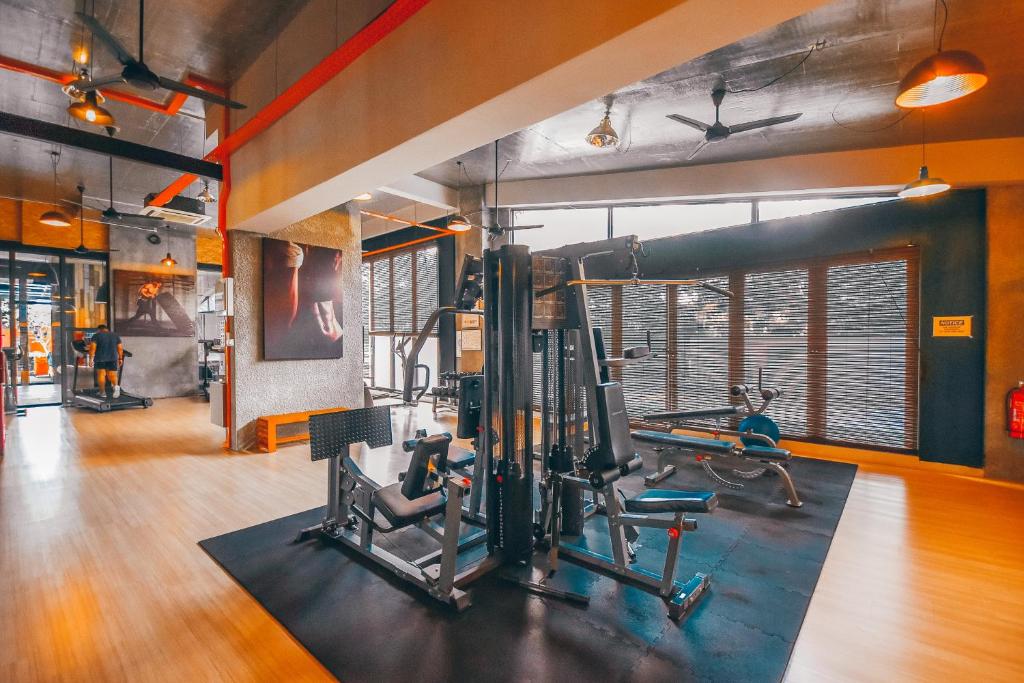 Fitness centrum a/nebo fitness zařízení v ubytování Cube 8teens by Nest Home