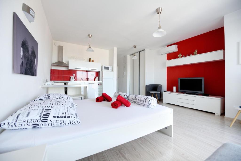 TV a/nebo společenská místnost v ubytování Apartmán Centroom