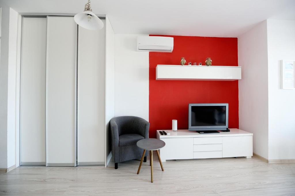 TV a/nebo společenská místnost v ubytování Apartmán Centroom