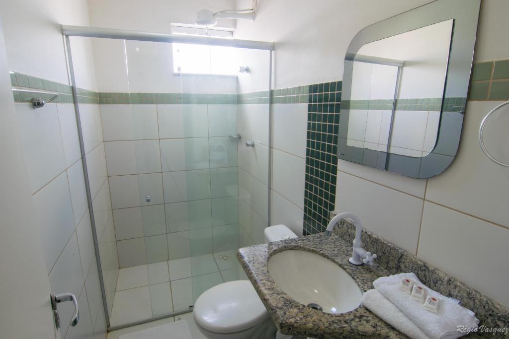 Koupelna v ubytování Hotel Caraipe