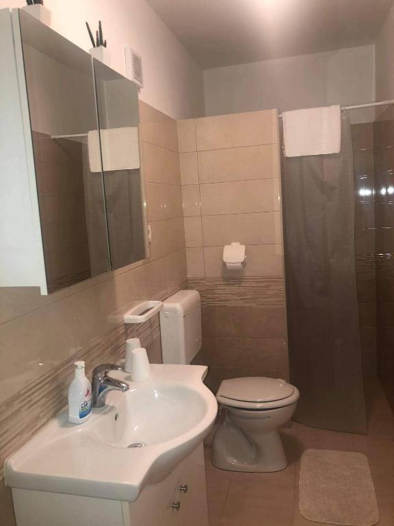 Koupelna v ubytování Apartmani Đokić