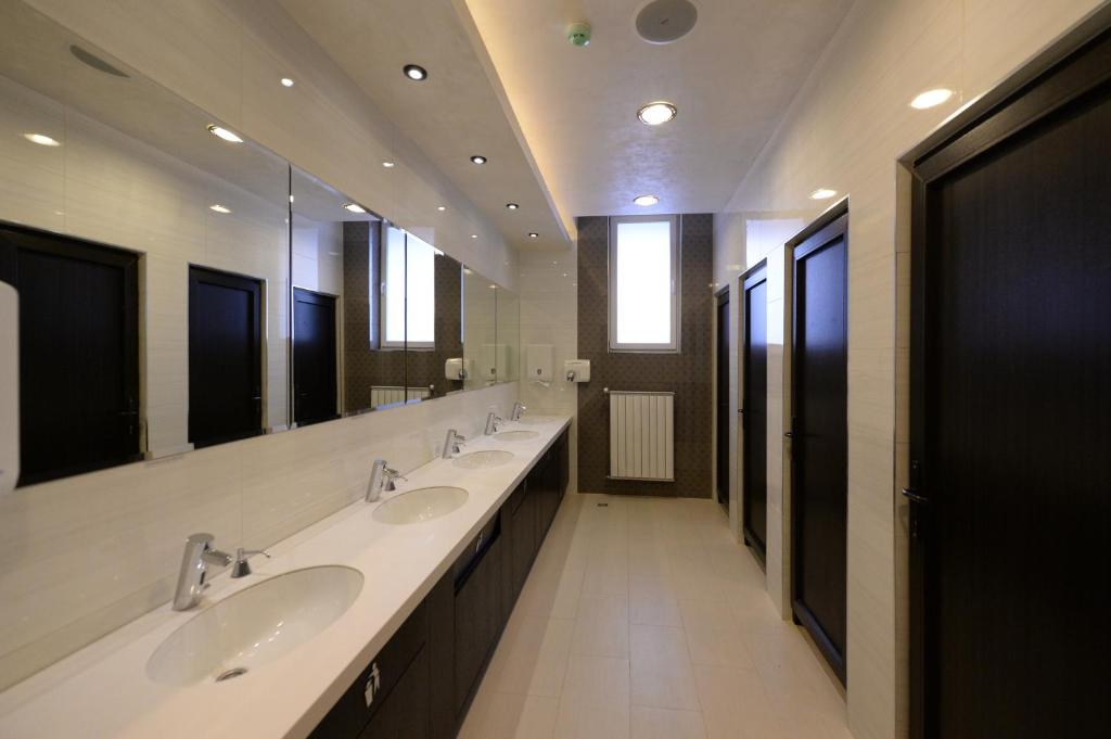 Koupelna v ubytování Hotel Majdan