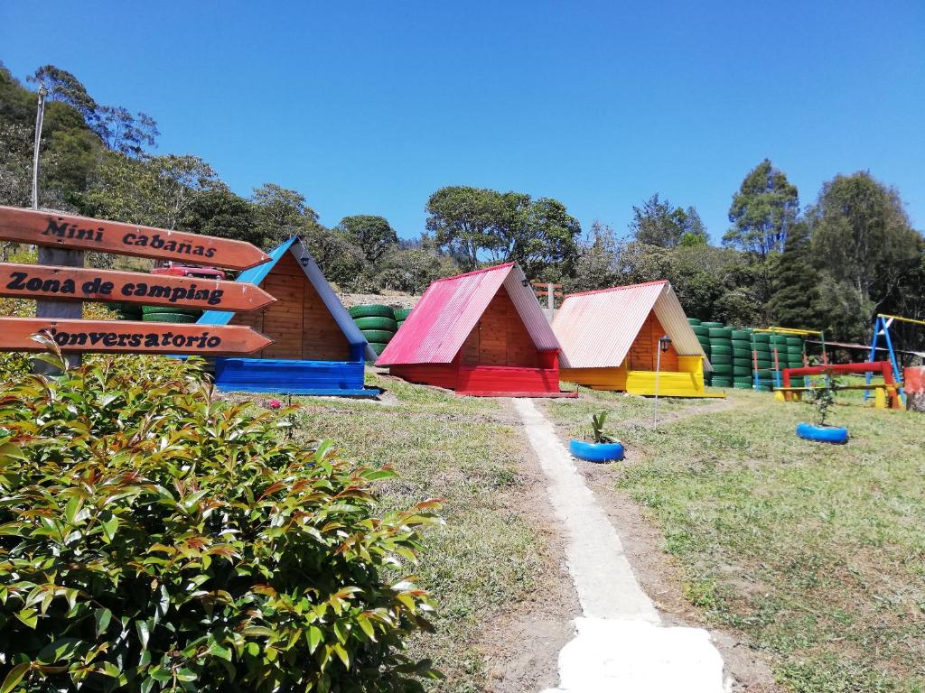 Zahrada ubytování Cabañas La Campiña Ubalá