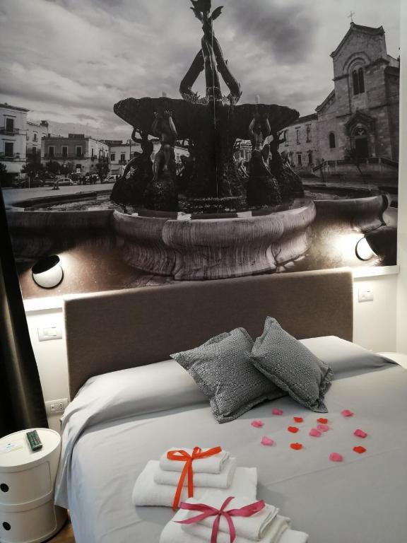 A bed or beds in a room at B&B VISTAZZURRA - Casa Saldarelli
