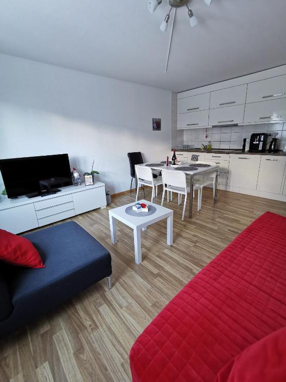 Kuchyň nebo kuchyňský kout v ubytování 4P Apartment