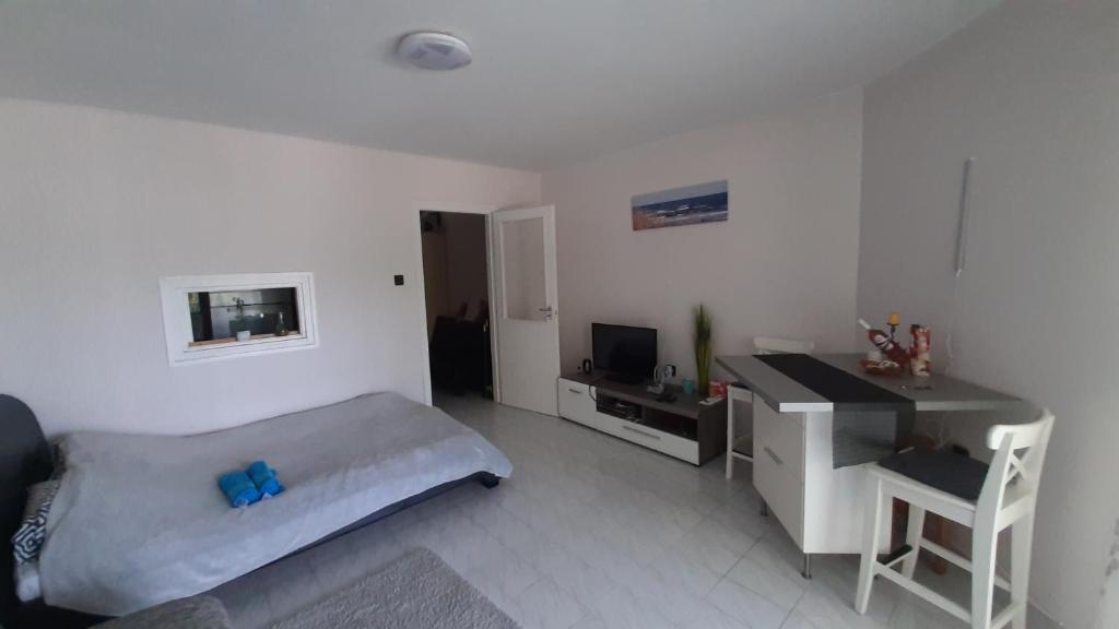 Televízia a/alebo spoločenská miestnosť v ubytovaní Onix -Orfű Aqua Apartman