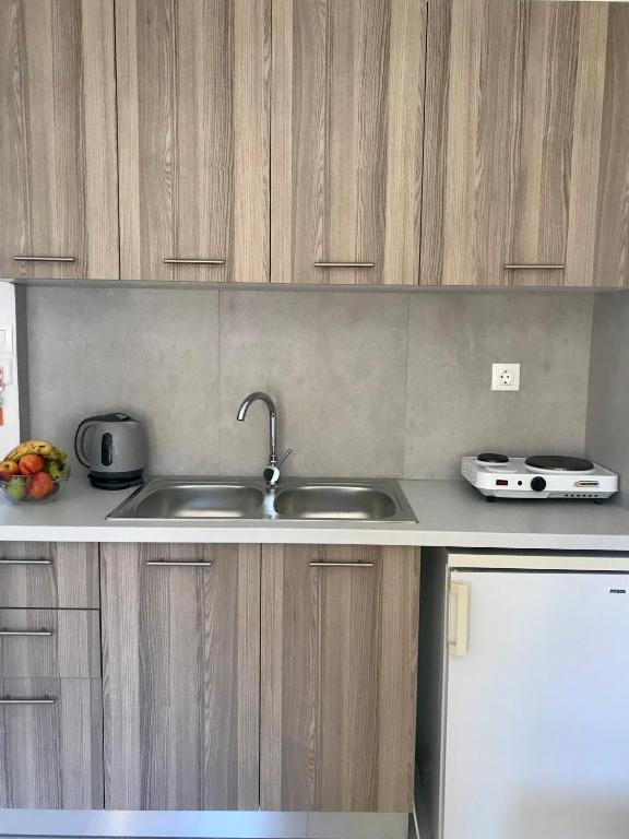 Kuchyň nebo kuchyňský kout v ubytování Lena Apartments