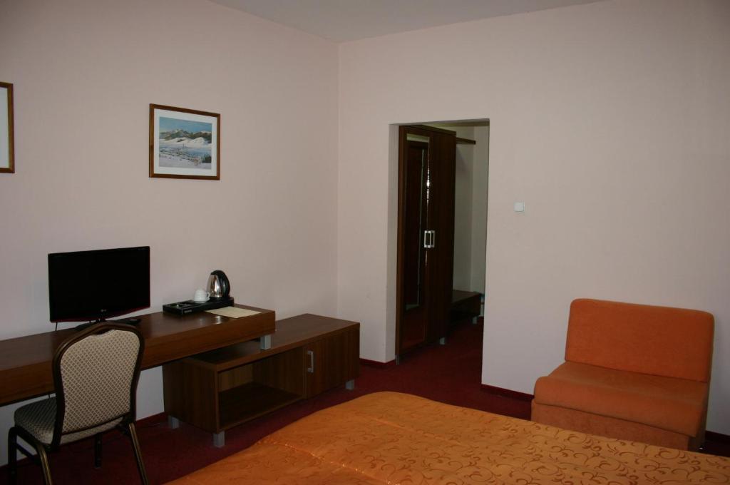 TV a/nebo společenská místnost v ubytování Hotel Jelen